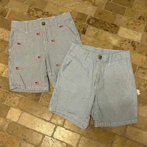 Janie and Jack Blue Striped Kids Shorts
